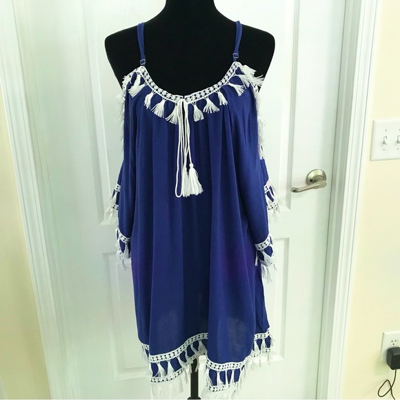 ✴️Boho Beach CoverUP/Mini Dress, SzL, NWT - Picture 2 of 6
